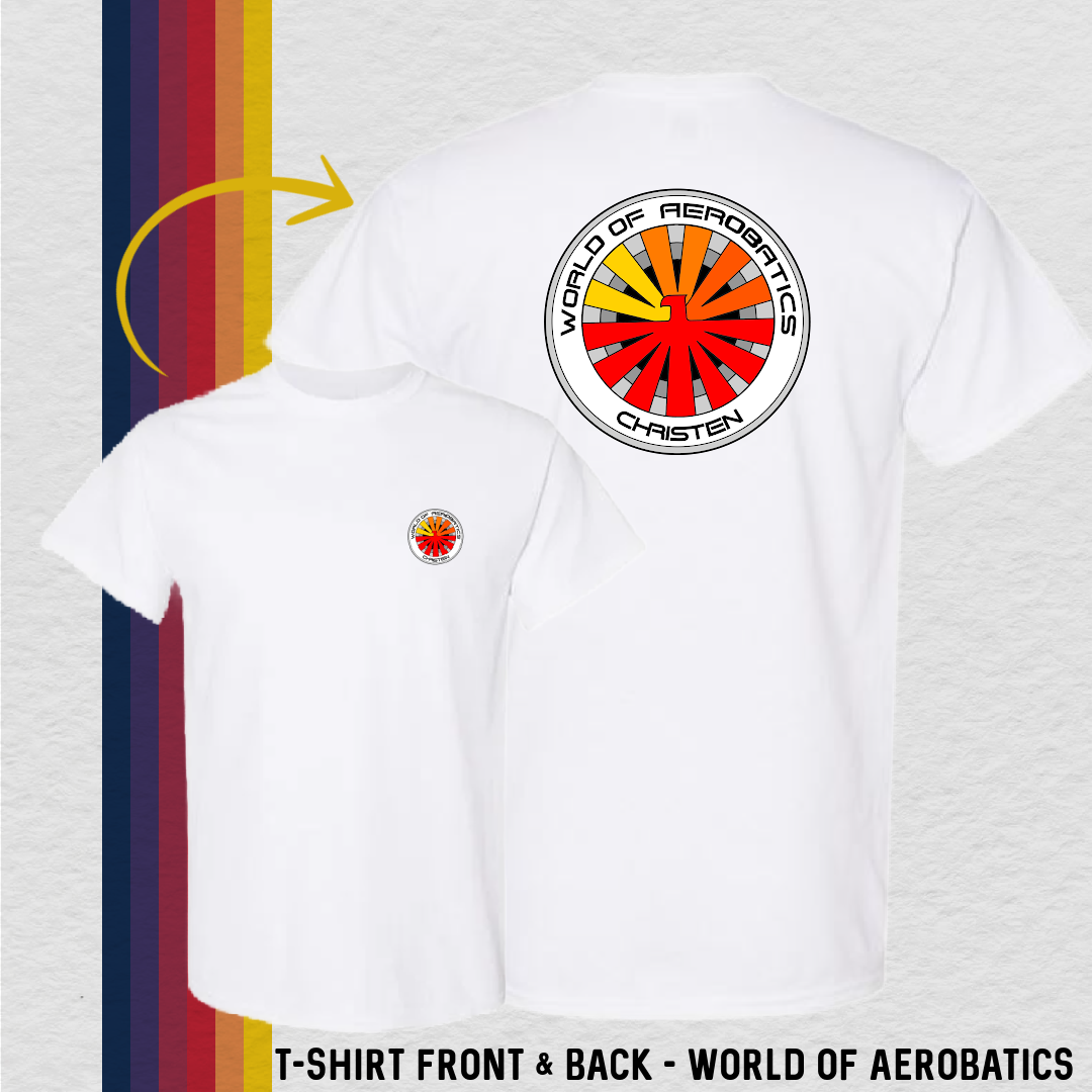 T-Shirt: World of Aerobatics Front (with 6 Back Design Choices)