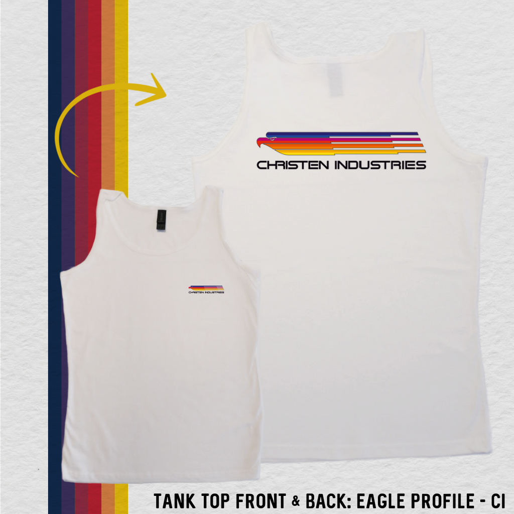 Tank Top: Eagle Profile - CI (with 8 Back Design Choices)