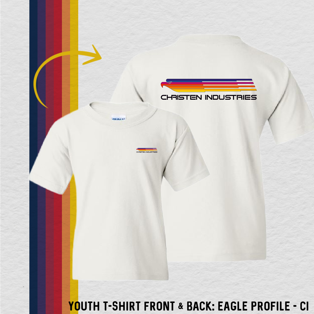 Youth T-Shirt: Eagle Profile - CI (with 8 Back Design Choices)