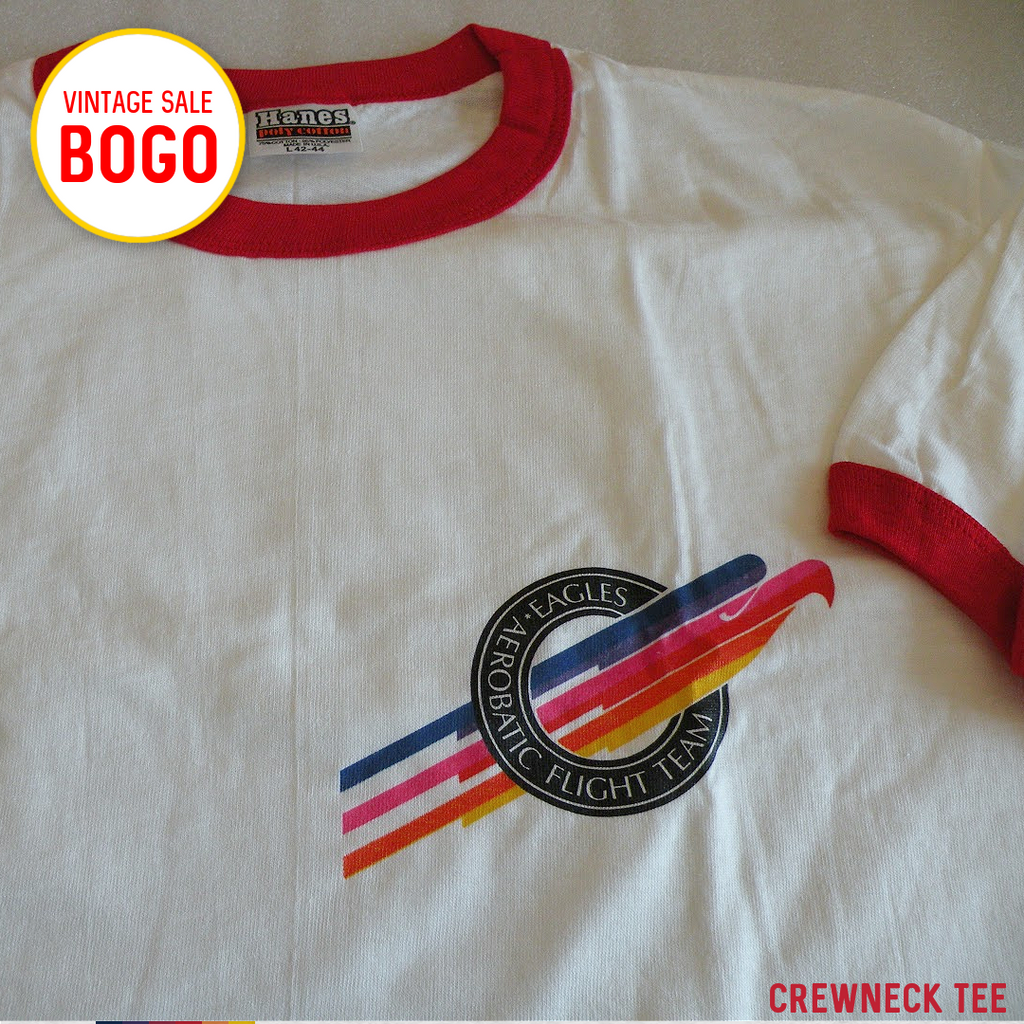 Vintage Mens' Crewneck Tee - Flight Team